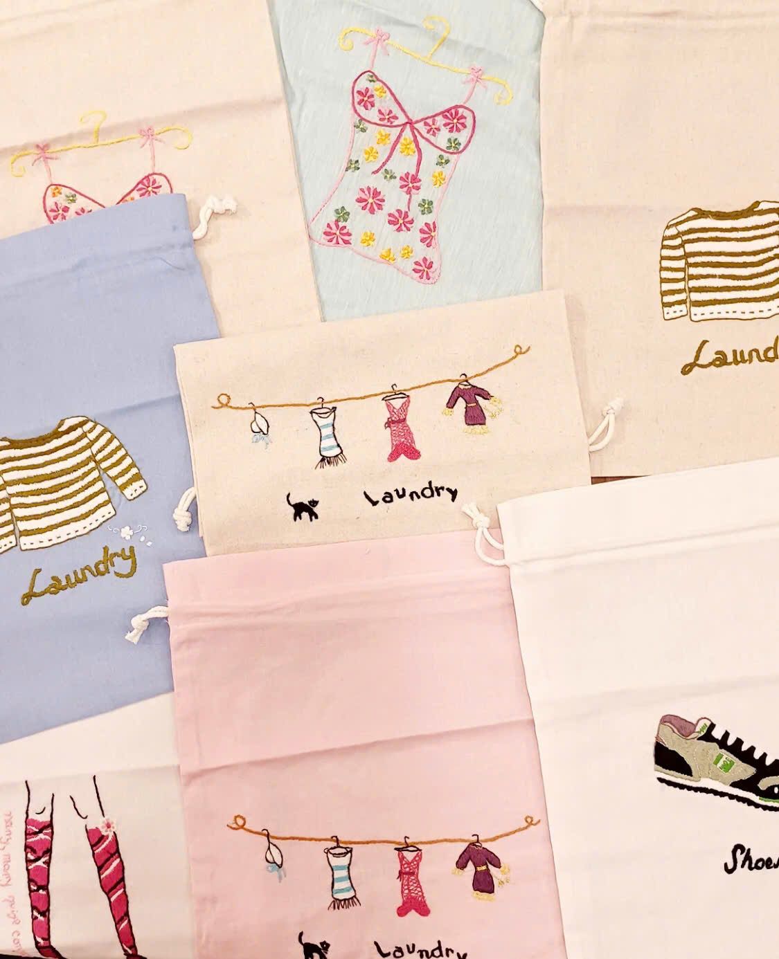 ベトナム刺繍ランドリ~バッグ & シュ~ズバッグ @ ハノイ商店